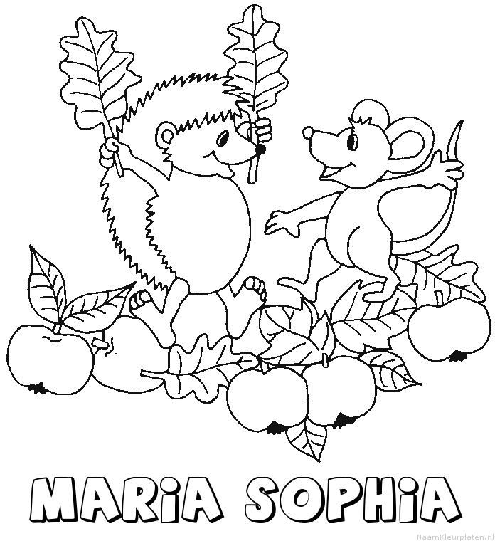 Maria sophia egel kleurplaat